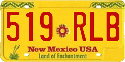 NM license plate 519RLB