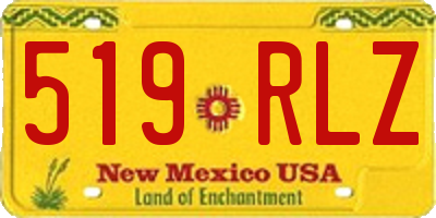 NM license plate 519RLZ