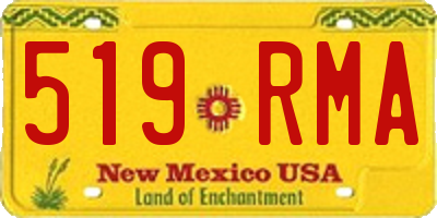 NM license plate 519RMA
