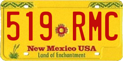 NM license plate 519RMC