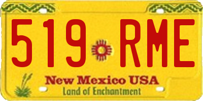 NM license plate 519RME