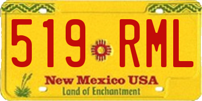 NM license plate 519RML