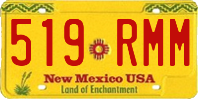 NM license plate 519RMM