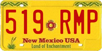 NM license plate 519RMP