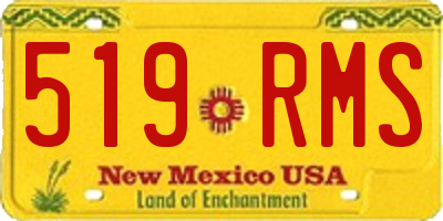 NM license plate 519RMS