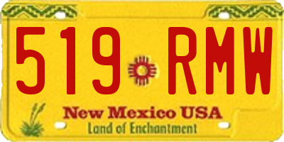 NM license plate 519RMW