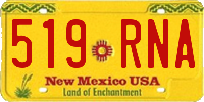 NM license plate 519RNA