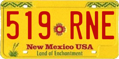 NM license plate 519RNE