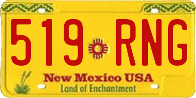 NM license plate 519RNG