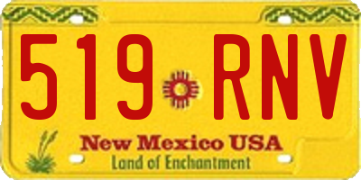 NM license plate 519RNV