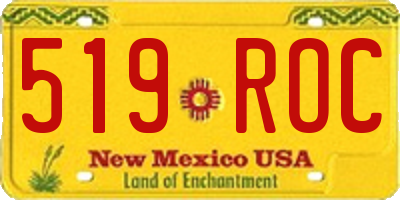NM license plate 519ROC