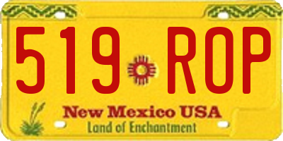 NM license plate 519ROP