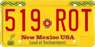 NM license plate 519ROT
