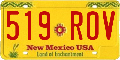 NM license plate 519ROV