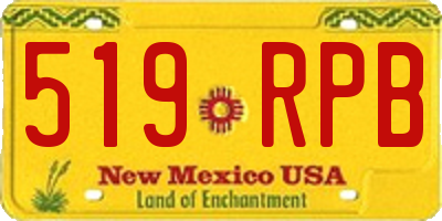 NM license plate 519RPB