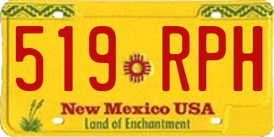 NM license plate 519RPH