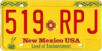 NM license plate 519RPJ