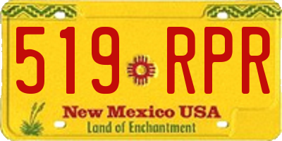 NM license plate 519RPR