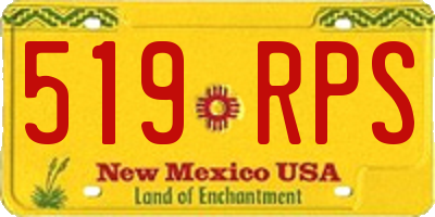 NM license plate 519RPS