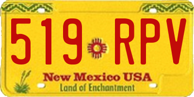 NM license plate 519RPV
