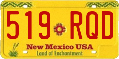 NM license plate 519RQD