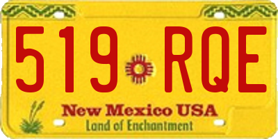 NM license plate 519RQE