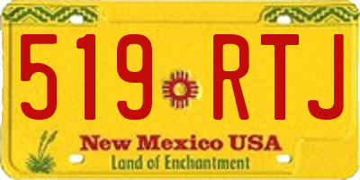 NM license plate 519RTJ