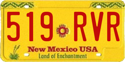 NM license plate 519RVR