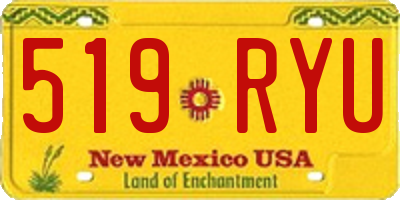 NM license plate 519RYU