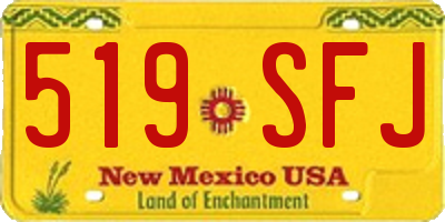 NM license plate 519SFJ