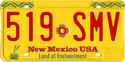 NM license plate 519SMV
