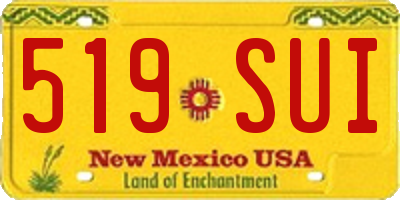 NM license plate 519SUI