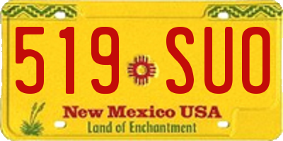 NM license plate 519SUO