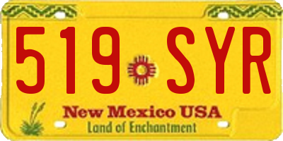 NM license plate 519SYR