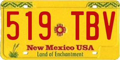 NM license plate 519TBV