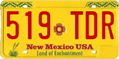 NM license plate 519TDR