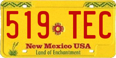 NM license plate 519TEC