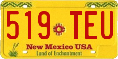 NM license plate 519TEU