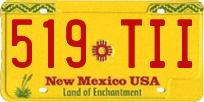 NM license plate 519TII