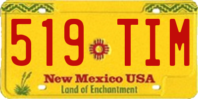 NM license plate 519TIM