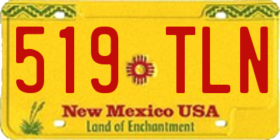 NM license plate 519TLN