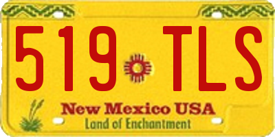 NM license plate 519TLS