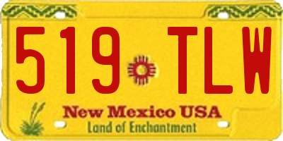 NM license plate 519TLW