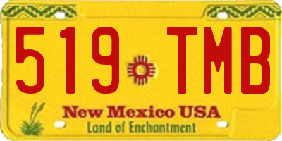 NM license plate 519TMB