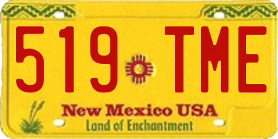 NM license plate 519TME