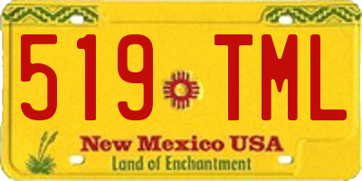 NM license plate 519TML