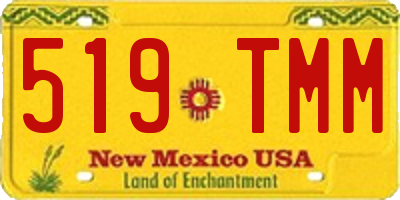 NM license plate 519TMM
