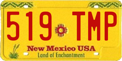 NM license plate 519TMP