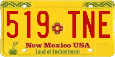 NM license plate 519TNE