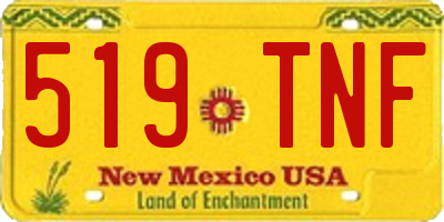 NM license plate 519TNF